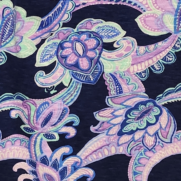 TALBOTS Plus Petite Purple Floral 100% Cotton Short Sleeve Maxi Dress Size 1Xp - Picture 5 of 10